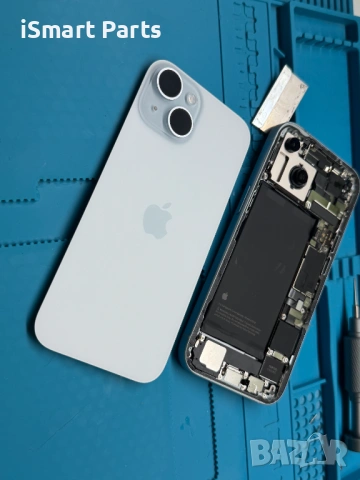 Оригинален капак за iPhone 15 Blue, снимка 3 - Резервни части за телефони - 53951073