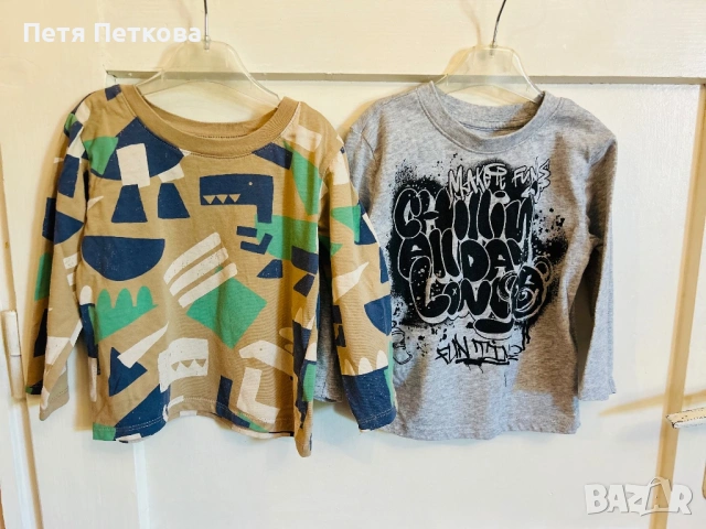 ЛОТ 2бр. памучни блузки H&M- размер 92