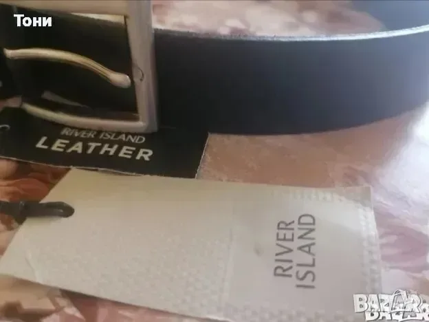 RIVER ISLAND Оригинал Нов Мъжки Колан Изцяло от Естествена Кожа С Етикет 130см, снимка 4 - Колани - 55466307