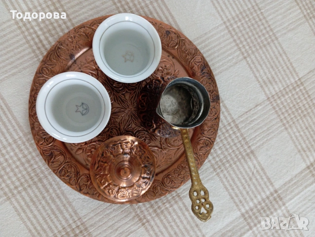 кафян сервиз чашки с джезве от мед 