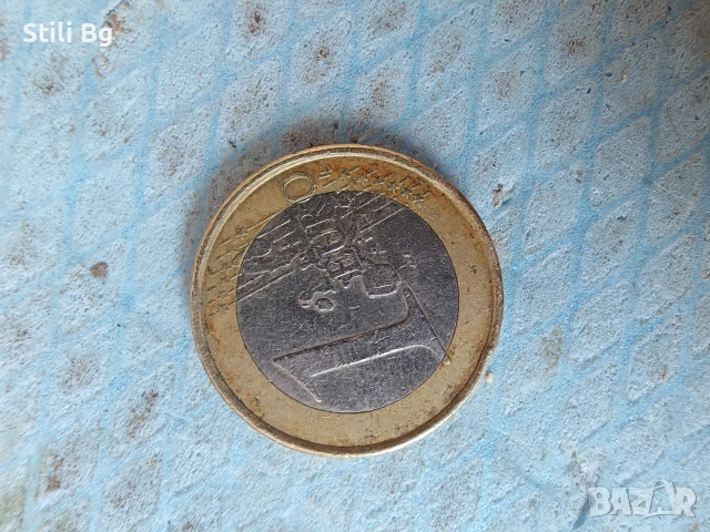 монета от 1 евро от 2002