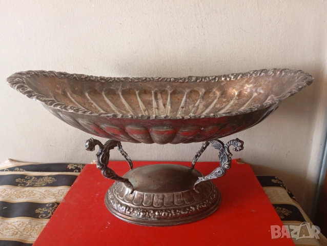 посребрена барокова купа,фруктиера