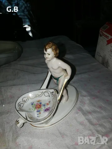 порцеланова фигура, херувим, снимка 3 - Декорация за дома - 55672480