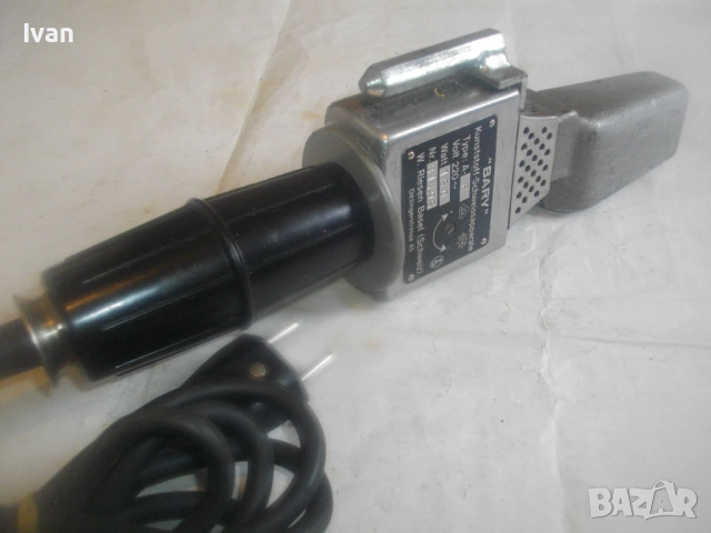 BARY Швейцрска оригинална ел. лепачка поялник за пластмасови тръби с 3 вградени гнезда ф16мм-ф26-ф34, снимка 17 - Други инструменти - 54017412