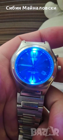 Изключително красив Casio Illuminator EF-115 с оригинална верижка и нова батерия — €80, снимка 2 - Мъжки - 54024425