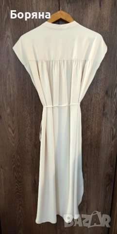 H&M нова с етикет лятна рокля-риза в цвят крем, снимка 10 - Рокли - 54079887