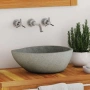 vidaXL Мивка от речен камък, овална(SKU:146213), снимка 2