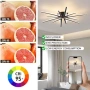 Нов Модерен LED таванен плафон 86 см 3000K-6000K с WiFi App управление Лампа осветление стая, снимка 9