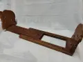 Дървена сгъваема и регулируема  поставка ,рафт за книги изцяло с дърворезба и два слона в края, снимка 7
