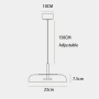 Модерен LED висящ полилей 12W с 3 цвята светлина, снимка 2