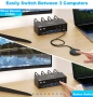 8K 60Hz KVM превключвател за 2 монитора и 3 компютъра Displayport и HDMI 4K 144Hz,KCEVE KVM302DH, снимка 11