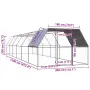 Птичарник на открито vidaXL, 3x12x 2 м, поцинкована стомана. , снимка 1