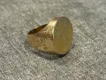 Мъжки златен пръстен с монета британски суверен, снимка 4