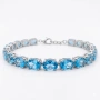 Сребърна гривна с фантастично изрязан Swiss Topaz , снимка 2