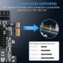 Нов PCIe SATA разширителна карта с 6 порта 6 Gbps SATA 3.0 ASM1166 контролер + 6 кабела  , снимка 3