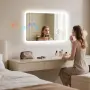 LUVODI Огледало за баня с LED осветление: 800x600 мм стенно огледало с Bluetooth, снимка 9