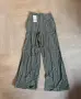 Zara дамски комплект панталони размер S и риза размер XS, цвят khaki, нови с етикет, снимка 5