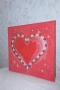 „Сияйно сърце“ – Ръчно рисувана картина с 3D акценти, снимка 2