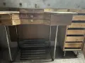 Старо часовникарско бюро (маса) с шкаф, снимка 3