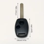 Kутийка за ключ с 3 бутона и острие HON66 за Honda Accord, Civic, CRV, Pilot, Ridgeline, Odyssey, снимка 2