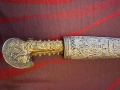 Ятаган сабя меч нож кама шашка сребрърна кания кортик, снимка 8