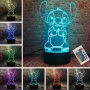 Стич Stitch 3D Лампа със сменящи се цветове, снимка 1