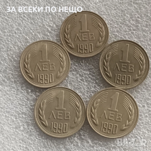 5 СТОТИНКИ 1981 - 1300 Г. БЪЛГАРИЯ, 1 ЛЕВ 1990, снимка 7 - Нумизматика и бонистика - 47922740