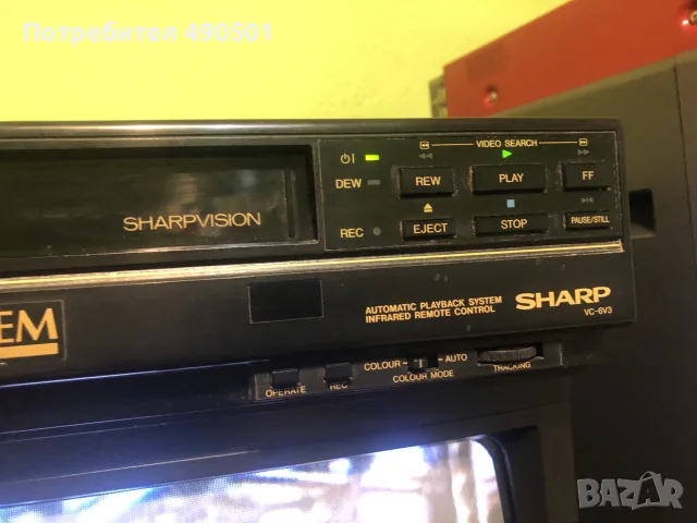 Видео рекордер Sharp VC-6V3 vhs, снимка 3 - Плейъри, домашно кино, прожектори - 55673944
