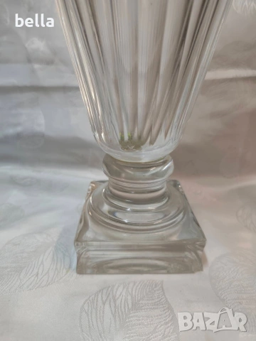 Кристална масивна висока ваза репродукция на Baccarat -Музея на стъклото., снимка 9 - Вази - 54878575