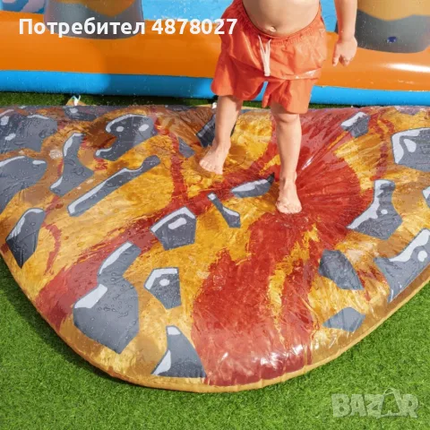 Голям детски надуваем аквапарк Bestway Lava Lagoon - Пързалка, фонтан, и улеи за топки 265x265 см, снимка 11 - Надуваеми играчки - 55483591