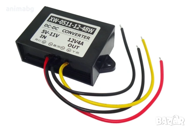 ANIMABG Повишаващ DC/DC конвертор от 5-11V на 12V, 4А
