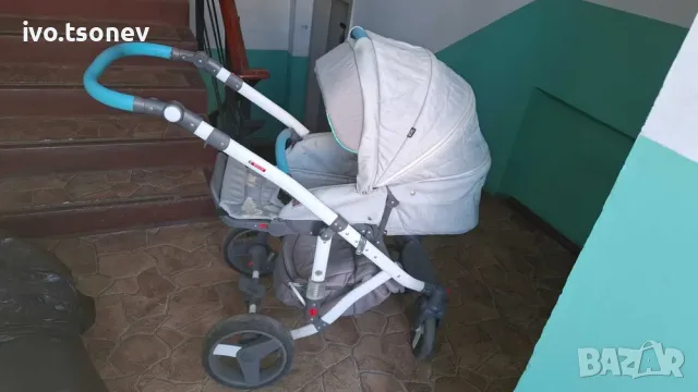 Бебешка количка ADAMEX Vicco Grey 2 в 1, снимка 2 - Детски колички - 55595567
