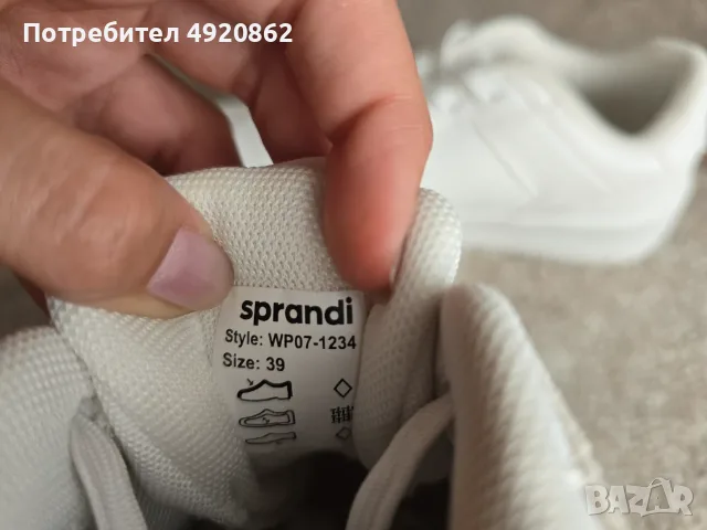 Бели кецове Sprandi, снимка 6 - Кецове - 55681570
