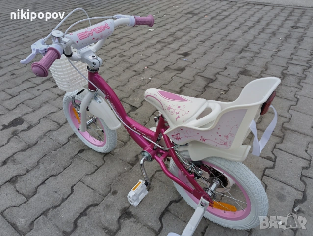 X Детски велосипед 14" FLOWER розов, снимка 8 - Велосипеди - 54395021