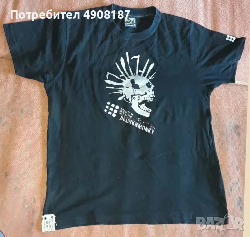Тениска Drunk Monkey. Бродерия