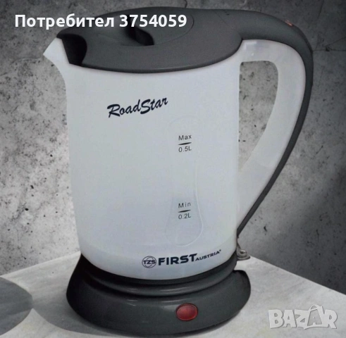 Електрическа туристическа кана - 600W, 0,5 литра, включени 2 пластмасови чаши FIRST, снимка 5 - Термоси - 55199892