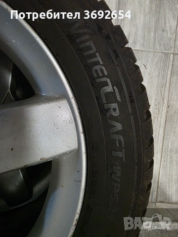 Оригинални леги джанти от пежо 407 с чисто нови зимни гуми KUMHO , снимка 5 - Гуми и джанти - 55119569