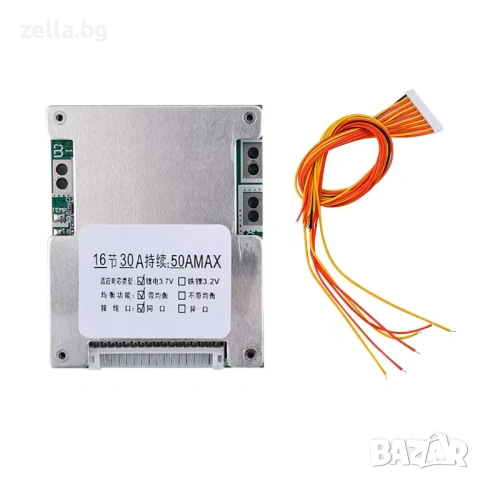 BMS 16S 60V 30A Li-ion с балансиране и термична защита за електрически скутери и велосипеди 10375, снимка 7 - Друга електроника - 54685129
