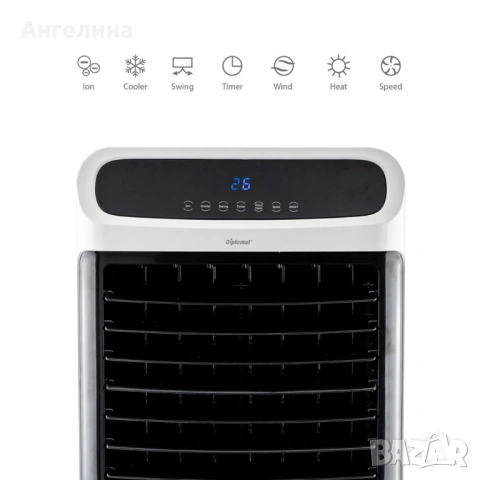 Мобилен Охладител и отоплител Diplomat DX-80CHRC 5в1, дигитален, снимка 5 - Климатици - 54628658