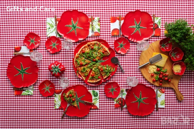 Сервиз от шест чинии домат