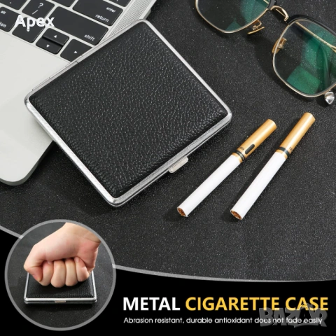 Луксозна Кожена Табакера за Цигари 80мм 100мм Слим. Стилни Табакери за Slim Цигари.Tabakera.Tabakeri, снимка 9 - Табакери - 54010129