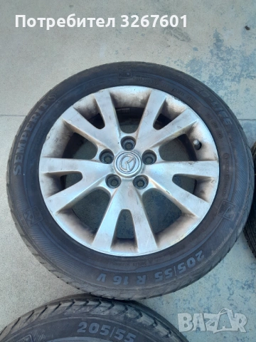Джанти за  Мазда 16" с гуми 205/55/16 , снимка 4 - Гуми и джанти - 54215734
