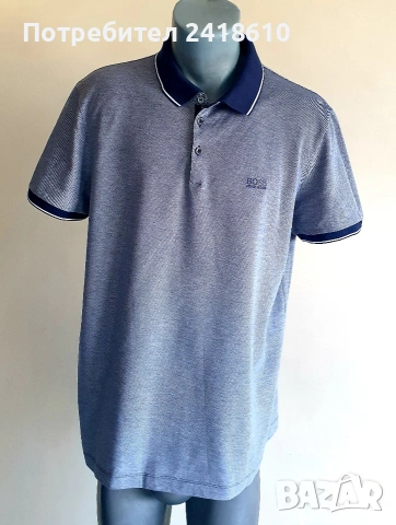 Hugo Boss Mercerised Pique Pima Cotton Regular Fit Mens Size L - XL НОВО! ОРИГИНАЛНА Тениска!