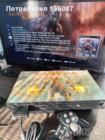✅ PS2 GOD OF WAR SKIN хакнат 100+ игри HDD, снимка 6 - PlayStation конзоли - 54069147