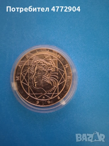 Възпоменателен медал Médaille MARIANNE 1994 VEME REPUBLIQUE BE PROOF