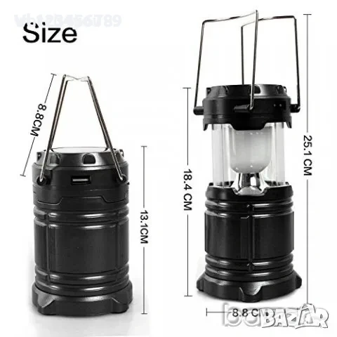 НОВ КЪМПИНГ ФЕНЕР. СОЛАРНА LED ЛАМПА, снимка 3 - Къмпинг осветление - 54007584