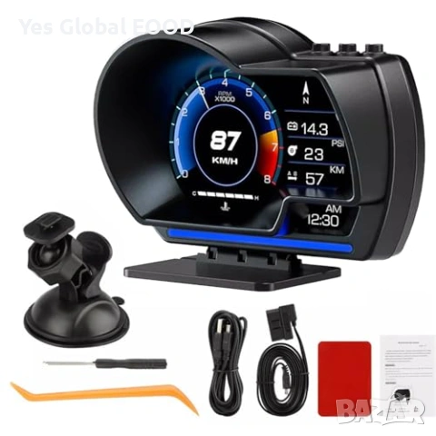 OBD2 + GPS дигитален HUD скоростомер за кола
