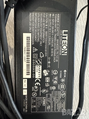 Оригинално зарядно Toshiba 19V 6.3A 120W Lite-On PA-1121-08