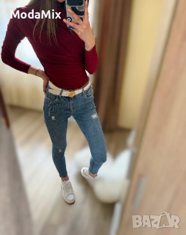 ✨ Сини дънки по тялото – XS/S ✨, снимка 2 - Дънки - 54195122