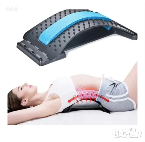Лумбална опора 3in1 DMS, Better Posture Pro, За разтягане, Масажиране и отпускане на гърба